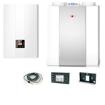 Pakiet - Kocioł gazowy jednofunkcyjny WOLF FGB-24 kondensacyjny wiszący 5.3 - 20.7 kW + Czujnik c.w.u. + RegulatorBM-2 + RekuperatorCWL 400P