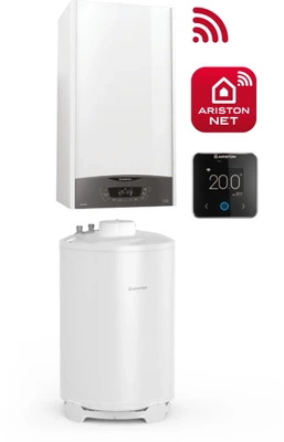 Zestaw One Med 24 Net Ariston CLAS One System 24 Net jednofunkcyjny 24kW z zasobnikiem i regulatorem ZNONEMED_NET