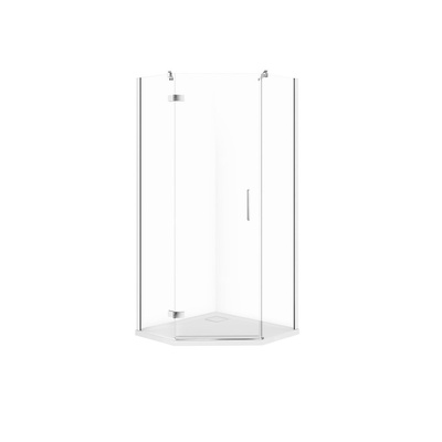 SET C521 KABINA PIĘCIOKĄTNA CITY LEWA CHROM 90X90X195+TAKO SLIM WIR