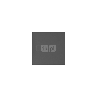 SET B455 BRODZIK KWADRATOWY TAKO SLIM 90X4 SZARY MAT + SYFON (VIRT)