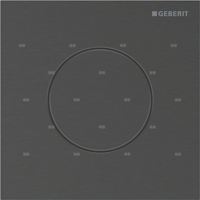 Pneumatyczny zawór spłukujący Geberit do pisuaru, ręczny, Typ 40, stal nierdzewna czarny chrom, okrągły