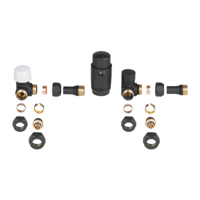 Komplet termostatyczny osiowy czarny INVENA PROV