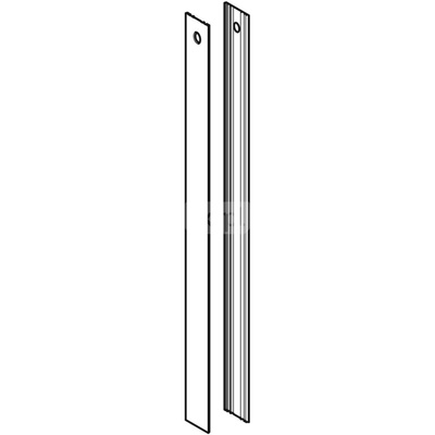 Zestaw okładziny bocznej do modułu sanitarnego Geberit Monolith do WC, 101 cm: Czarny chrom / Aluminium szczotkowane