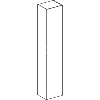 Wysoka szafka Geberit, z jednymi drzwiami: 36x180cm, Korpus i front: lava / lakierowany matowy