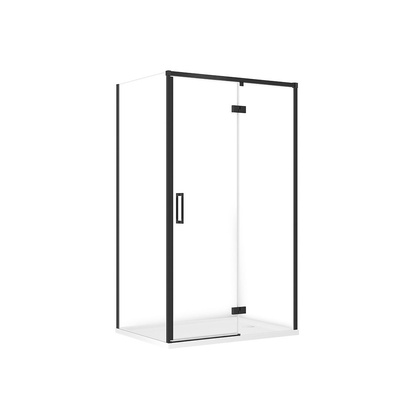 SET C135 KABINA LARGA PRAWA CZARNA 120X90X195+TAKO BIAŁY 120X4 WIRT