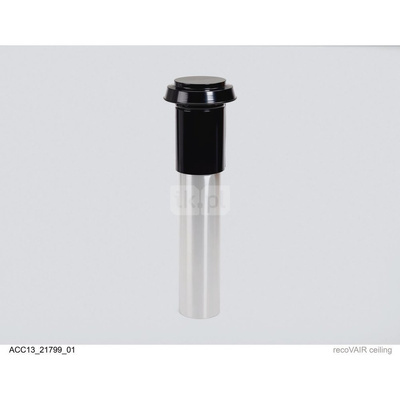 Pionowe wyprowadzenie dachowe fi 150, długość 1000 mm, czarne