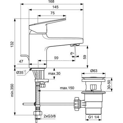 CERAPLAN BATERIA UMYWALKOWA H60 RMTD PU/PL 5L