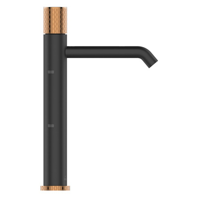 Bateria umywalkowa wysoka Moonlight czarny/rose gold