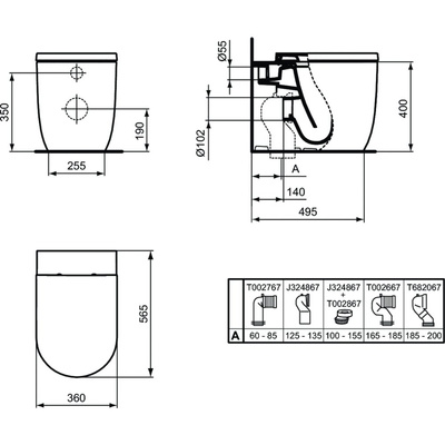 Miska WC stojąca IDEAL STANDARD BLEND CURVE