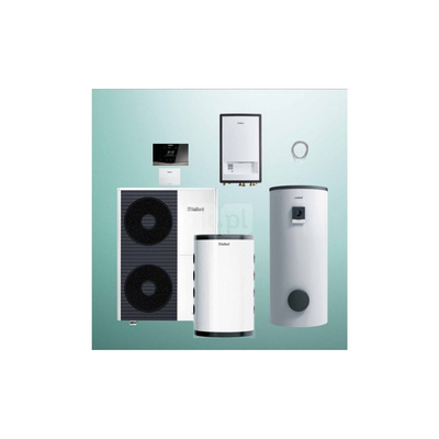 Pakiet Systemowy OZE - Pompa ciepła powietrze-woda split VAILLANT VWL 125/5AS aroTHERM 11.9 kW 400 V + Moduł naścienny VWL 127/5IS + Zasobnik c.w.u. VIH RW 300/3BR + Zasobnik buforowy VP RW 100 + Regulator sensoCOMFORT VRC 720 + Moduł komunikacji internet