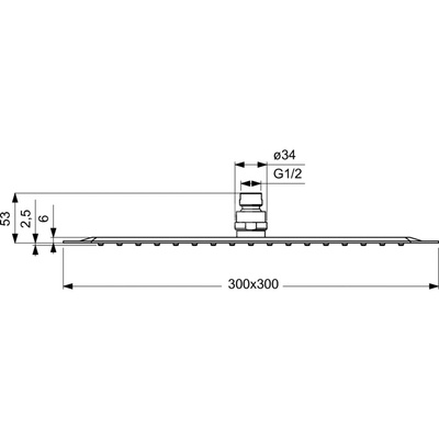 IRAIN LUXE DESZCZOWNICA KWADRAT. 300X300