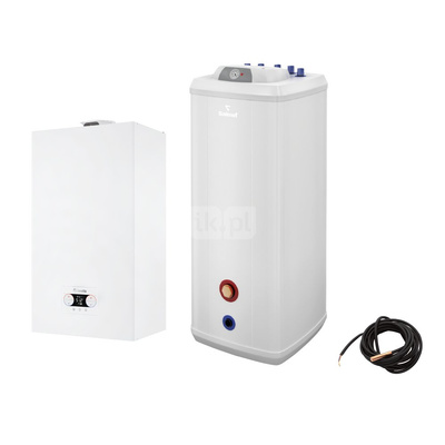 Pakiet - Kocioł gazowy jednofunkcyjny BERETTA QUADRA X 25R kondensacyjny wiszący 3.1 - 25 kW + WymiennikVulcan 200L stojący + Czujnik c.w.u.