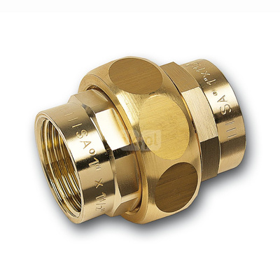 Śrubunek SANHA PURAFIT ze stożkiem trzyczęściowy, miedź, 1'' (GW)