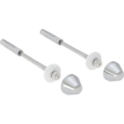 Geberit Elementy mocujące do umywalki kompaktowej, L12cm, z zaślepkami, chromowane