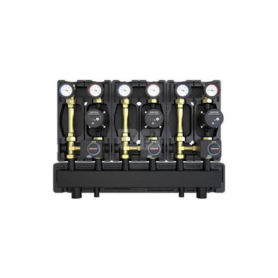 Zestaw DZGP-ECF-08-SR/ z trzema grupami miesz. z siłownikiem, z pompami DEFRO ECOFLOW ENERGY