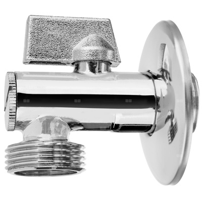 Zawór kulowy odcinający z filtrem, z metalowym pokrętłem do baterii, dolnopłuka lub pralki