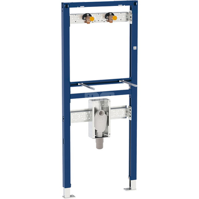 Stelaż podtynkowy do umywalki GEBERIT Duofix, 1300 x 500 x 74 mm, bateria: ścienna natynkowa, regulacja wysokośći, wbudowany syfon