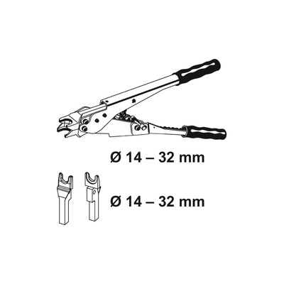 Zaciskarka TECE flex (obsługa ręczna) 14-32 mm