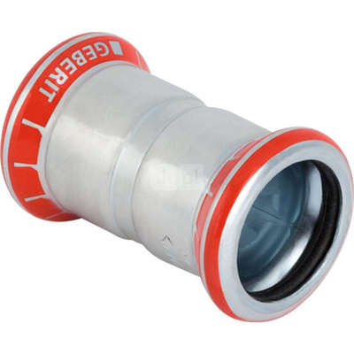 Mufa GEBERIT Mapress C-Stahl, stal (ocynk galwaniczny/elektrolityczny) (ocynk), 15 mm (mufa zaprasowywana x mufa zaprasowywana), (głębokość: 4 mm) z uszczelką
