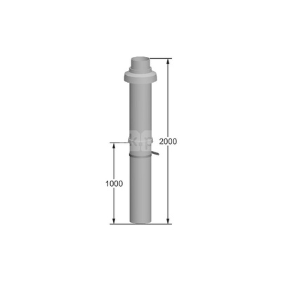 Koncentryczne do MGK przejście dachowe bez doprowadzenia powietrza DN 186/160
