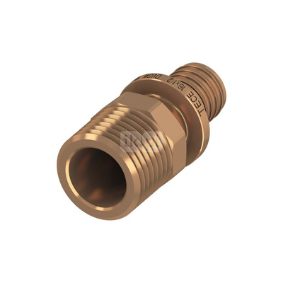 Nypel przejściowy TECE flex, brąz, 20 mm x 3/4'' (zz x GZ)