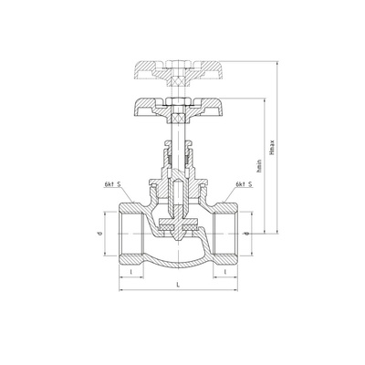 Zawór wodny PERFEXIM 3098 GW 1/2'' x GW 1/2''
