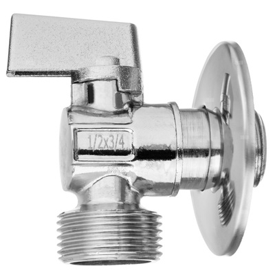 Zawór kulowy odcinający z metalowym pokrętłem do baterii, dolnopłuka lub pralki