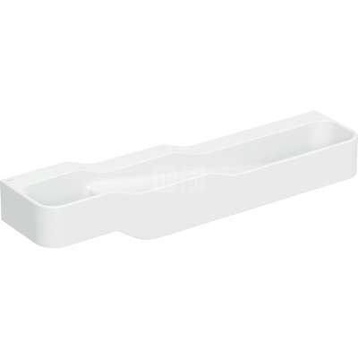 Umywalka GEBERIT Bambini 4-stanowiskowa prostokątna (rynna, bez elementów dekoracyjnych), biała, 1800mm, bez otworu na baterię, bez odpływu przelewowego, półka od ściany