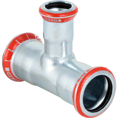 Trójnik GEBERIT Mapress C-Stahl redukcja 90' stal (ocynk) 28 mm x 18 mm x 28 mm MZ