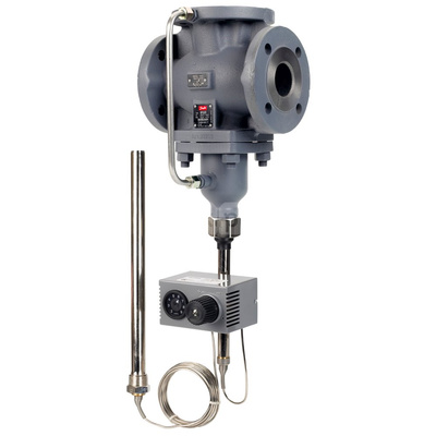 Zawór regulacyjny 3-drożny DANFOSS żeliwo kołnierz DN 50, 50 mm, max. 200'C, max. 14bar, ze sterowaniem elektrycznym