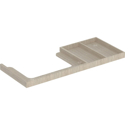 Nasadzany blat pod umywalkę Geberit Citterio z powierzchnią odkładczą: B=118cm, Dąb beżowy