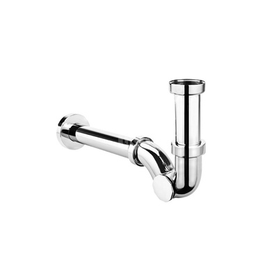 Syfon bidetowy rurowy 11/4"x32mm mosiądz CHROM bez spustu