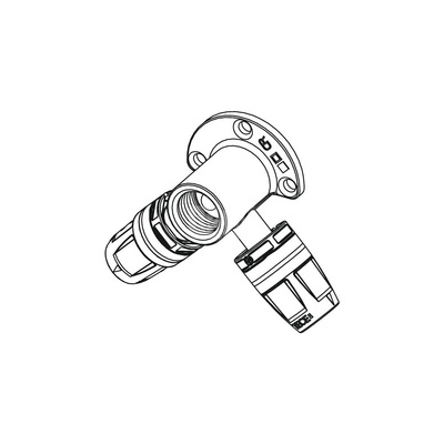 Kolano naścienne 90' TECE logo dwuczęściowy, mosiądz, 16 mm x 1/2'' (pz x GW), 16 mm