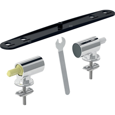 Zestaw zawiasów Geberit do deski sedesowej, wolne opadanie, mechaniczne wypinanie