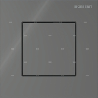 Przycisk uruchamiający Geberit typ 40 do systemu spłukiwania pisuarów z pneumatycznym uruchamianiem spłukiwania, kwadratowy: Lava