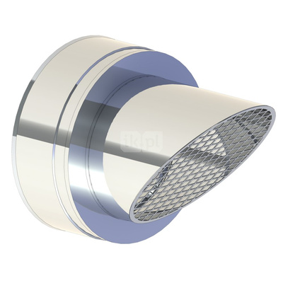 Zakończenie komina ścięte z siatką JEREMIAS 5-DWECO1339 stal nierdzewna fi 80 mm