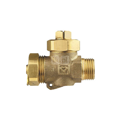 Zawór kulowy HERZ Thermoflex 10 GZ prosty, uchwyt: brak