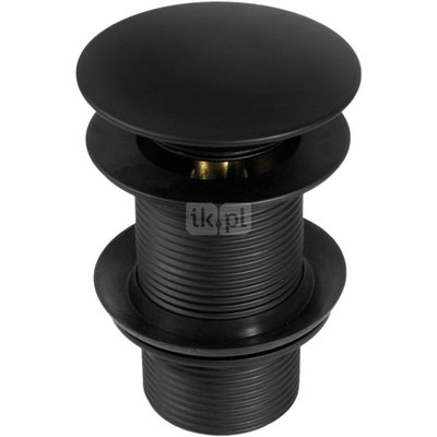 Click-clack czarny okrągły bez przelewu