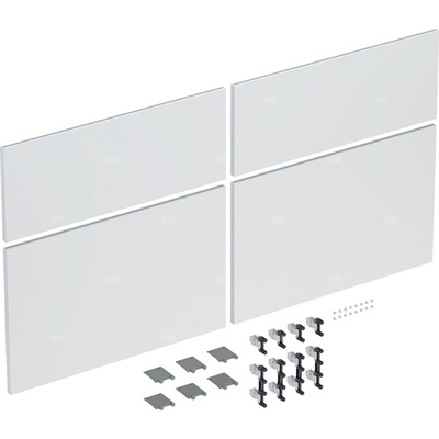 Zestaw frontów szuflad do szafki pod umywalkę podwójną GEBERIT iCon, kol. biały matowy szer.1200 mm