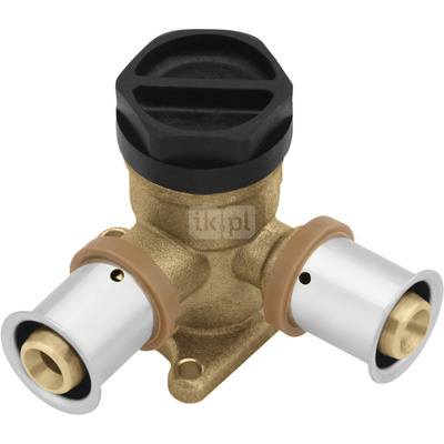 Trójnik ścienny mosiężny kątowy z uszami GW ultraPRESS - 16 Rp1/2" L = 41 mm