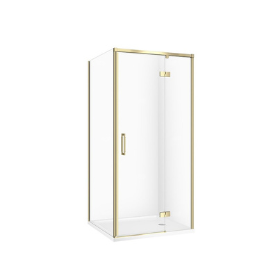 SET C274 KABINA LARGA PRAWA ZŁOTA MAT 90X90X195+TAKO BIAŁY 90X4 WIR