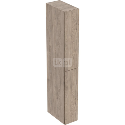 Wysoka szafka Geberit, z dwoma schowkami wysuwanymi: 24x180x48cm, Korpus i front: orzech hickory / melaminowa struktura drewna