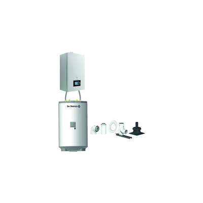 Pakiet - Kocioł gazowy jednofunkcyjny DE DIETRICH Virtuens Smart 15 kondensacyjny wiszący 2.6 - 16.3 kW + Zestaw powietrzno-spalinowy szachtowyBazowy PP/Alu fi 60/100 na fi 80 + Zasobnik c.w.uAQUAvie125