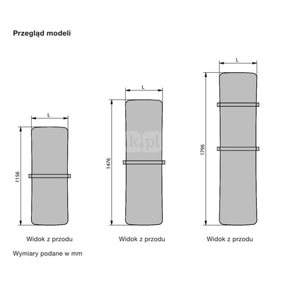Grzejnik płytowy ZEHNDER Folio Belt wym. 1796 x 640 mm, kolor biały RAL9016, moc 664 W