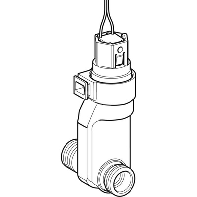 Sekcja wodna Geberit do natynkowego zaworu spłukującego do pisuarów, zakryta