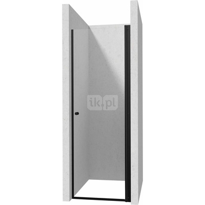 Drzwi wahadłowe kerria plus nero 90 cm z powłoką, szkło totalwhite