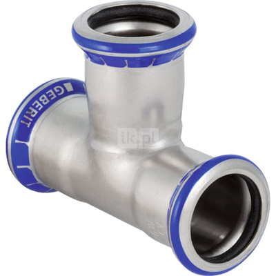 Trójnik GEBERIT Mapress Edelstahl równoprzelotowy stal nierdzewna 76.1 mm x 76.1 mm x 76.1 mm MZ