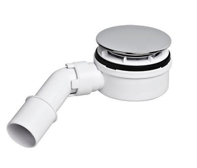 SYFON BRODZIK NISKI SAMOCZYSZ 90MM CHROM WYS. 60MM