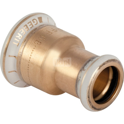 Mufa GEBERIT Mapress Kupfer redukcyjna redukcja, Cu, 22 mm, DN 20 x 15 mm x DN 12 (mufa zaprasowywana x mufa zaprasowywana), (głębokość: 1.5 mm) z uszczelką