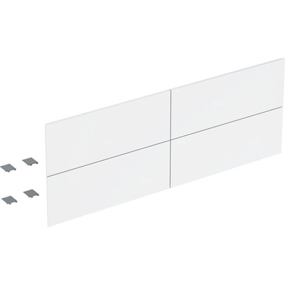 Zestaw frontów szuflad do dolnej szafki pod umywalkę z czterema szufladami GEBERIT ONE, kol. biały wysoki połysk